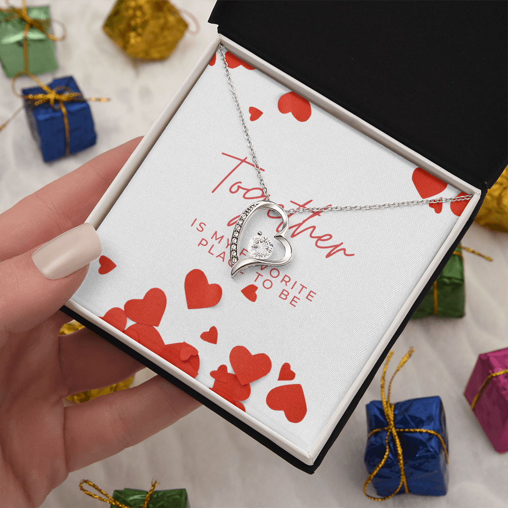 Together is My Favorite Place to Be Message Card and Jewelry | Valentine's Day, Just Because Gift for Her