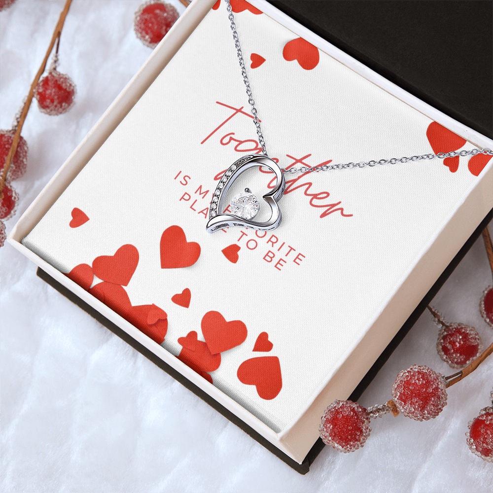 Together is My Favorite Place to Be Message Card and Jewelry | Valentine's Day, Just Because Gift for Her