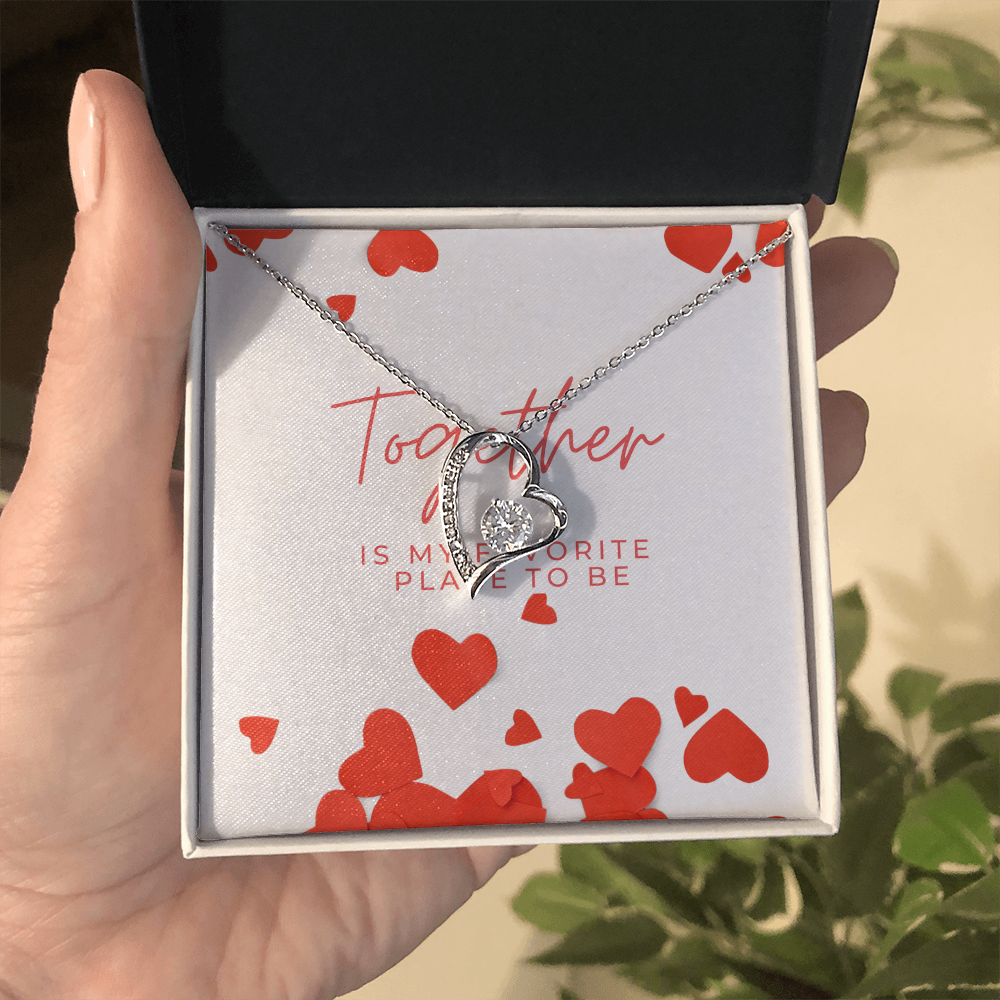Together is My Favorite Place to Be Message Card and Jewelry | Valentine's Day, Just Because Gift for Her