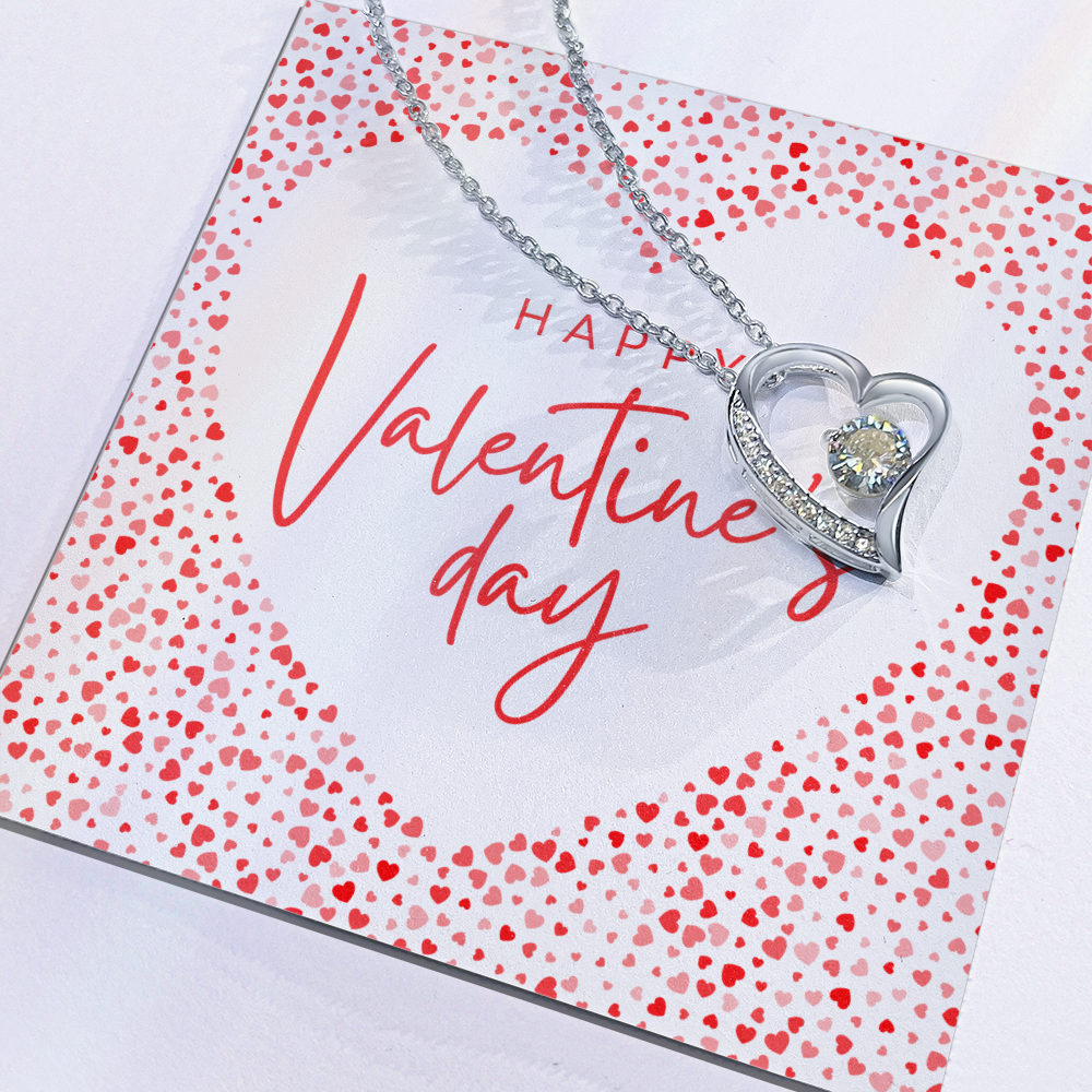 Charm & Dazzle Heart Pendent Necklace - Pink and Red Valentine's Day Theme | Gift for her