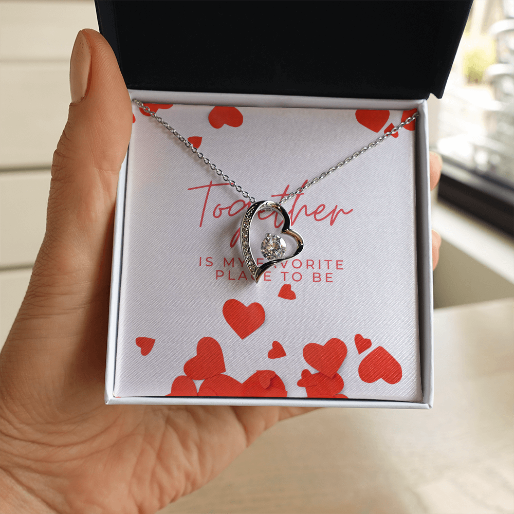 Together is My Favorite Place to Be Message Card and Jewelry | Valentine's Day, Just Because Gift for Her