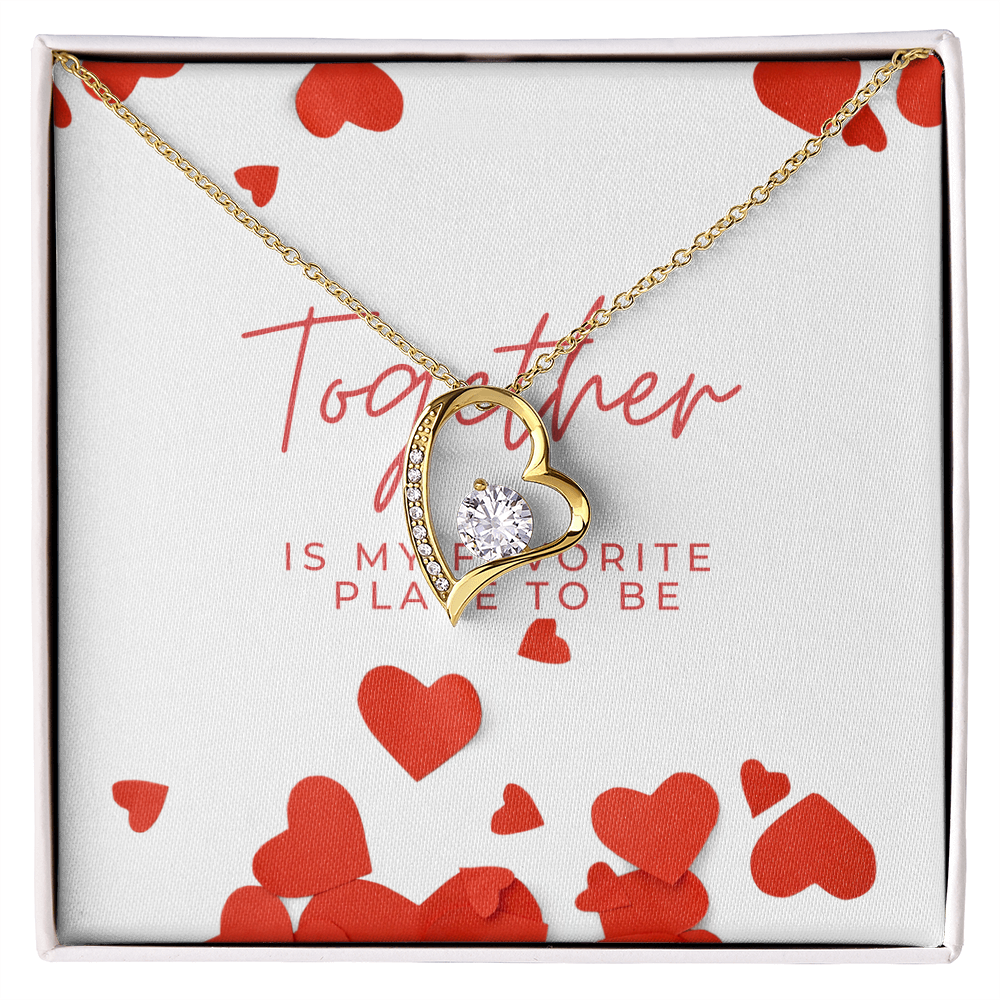 Together is My Favorite Place to Be Message Card and Jewelry | Valentine's Day, Just Because Gift for Her