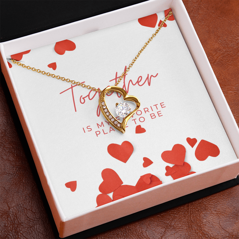 Together is My Favorite Place to Be Message Card and Jewelry | Valentine's Day, Just Because Gift for Her