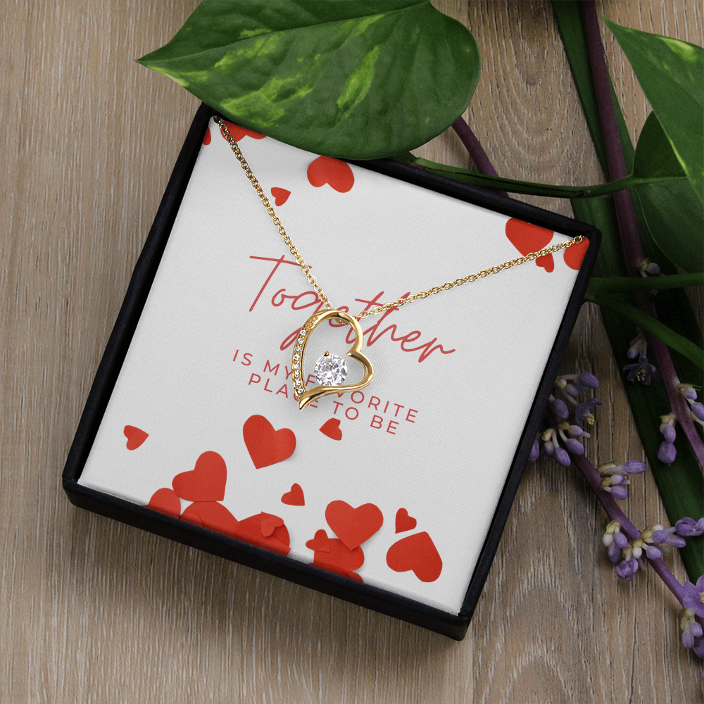 Together is My Favorite Place to Be Message Card and Jewelry | Valentine's Day, Just Because Gift for Her