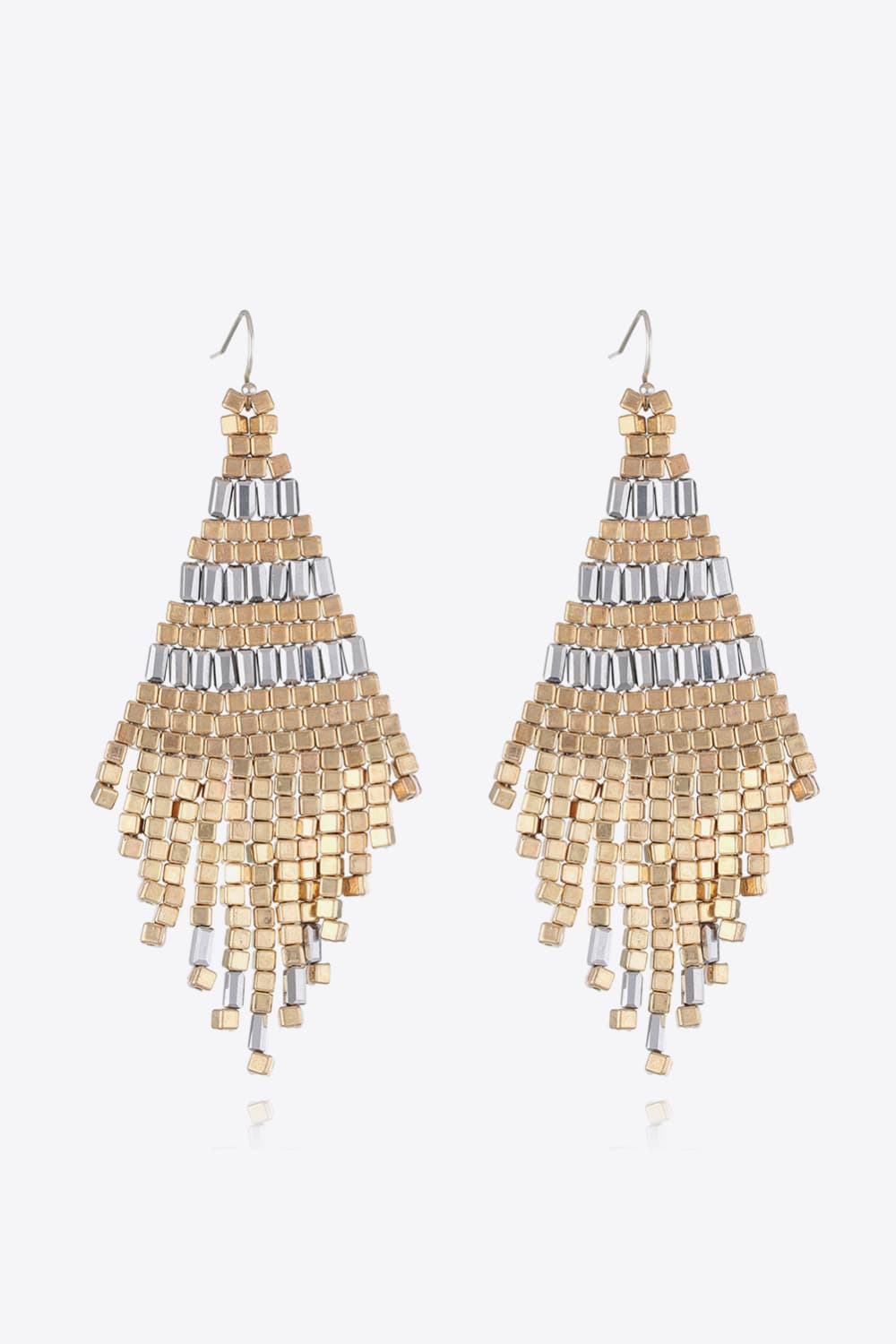 Beaded Boho Diamond Earrings