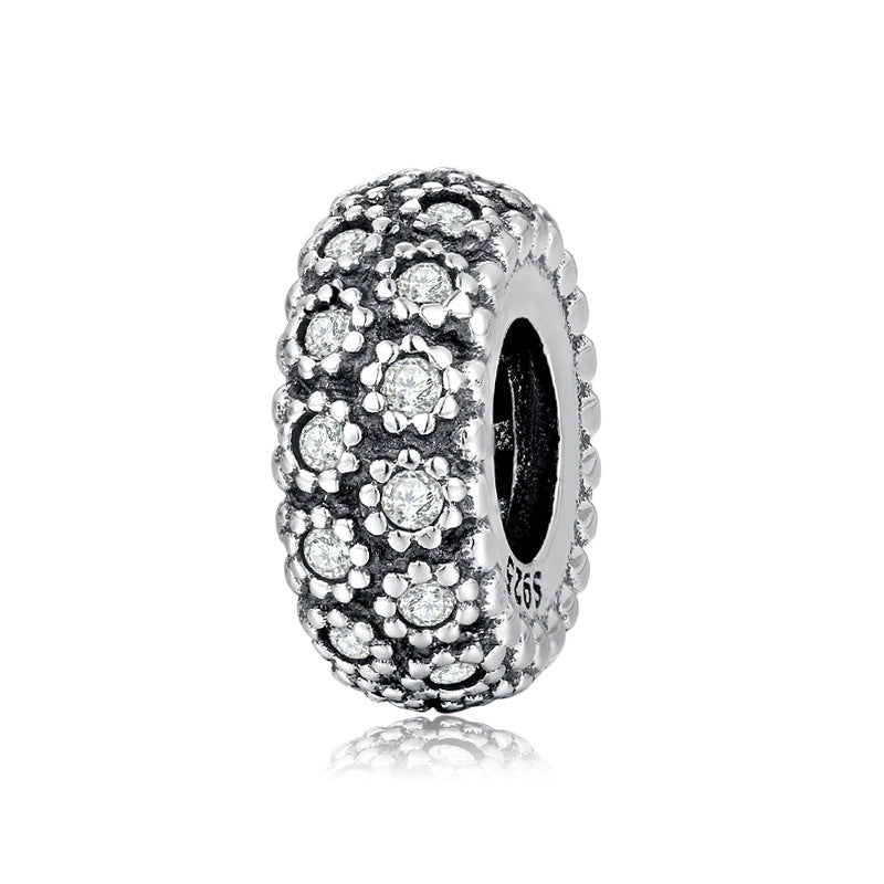 Zircon Floret Spacer Beads in 925 Sterling Silver