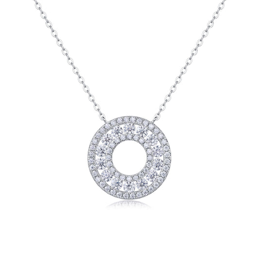 Ring of Fire Moissanite Pendant Necklace