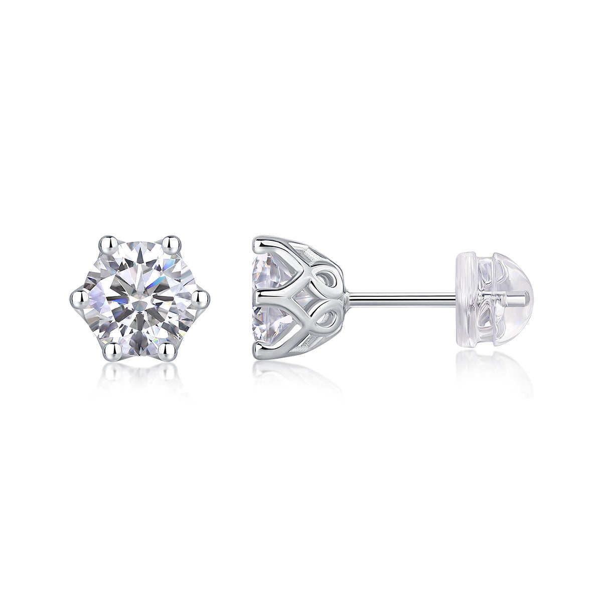 Bella Bloom Moissanite Stud Earrings