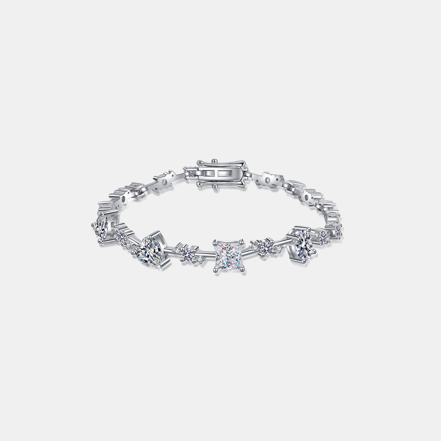 Serenity Shine Bracelet featuring Moissanite & 925 Sterling Silver