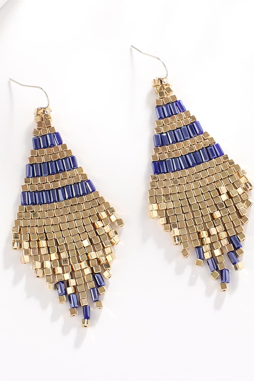 Beaded Boho Diamond Earrings
