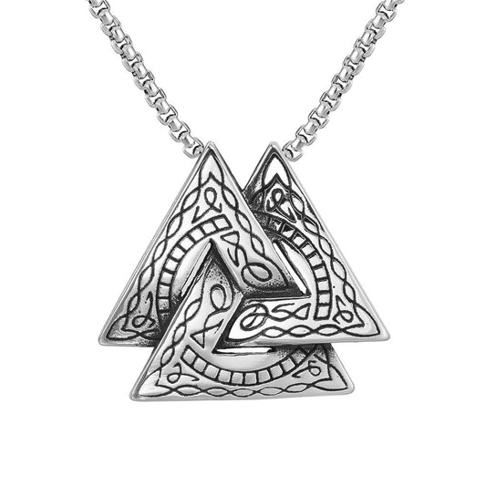 Viking Triangle Pendant Necklace