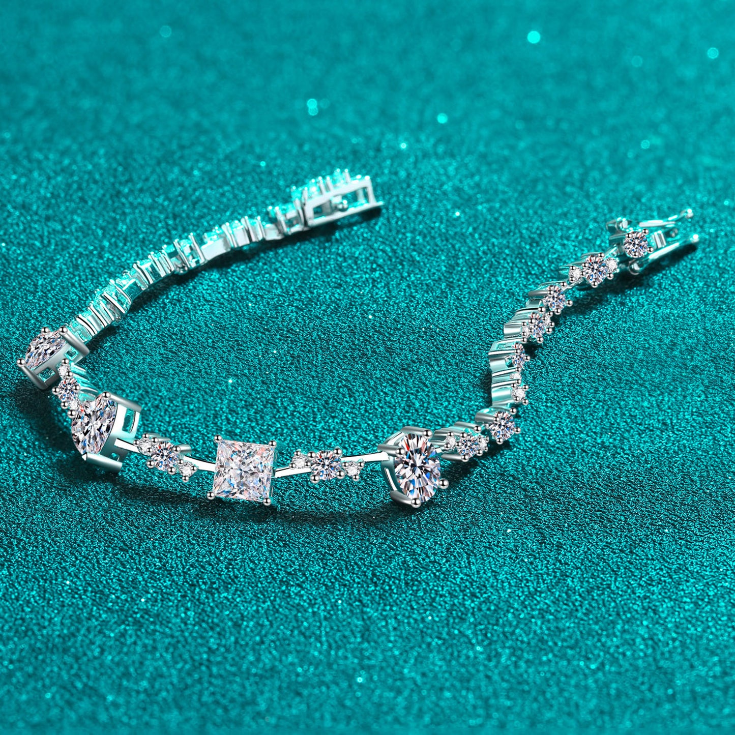 Serenity Shine Bracelet featuring Moissanite & 925 Sterling Silver