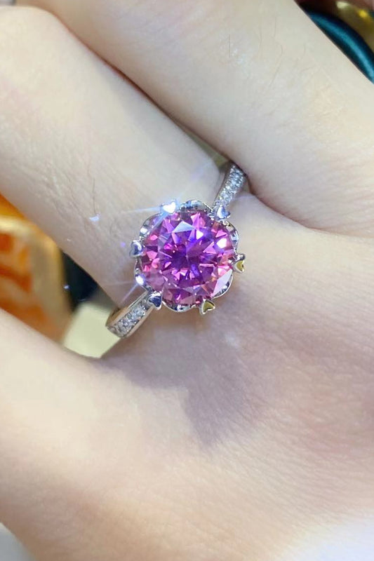 Blushing Brooke 2K Moissanite 925 Sterling Silver with Platinum Plating