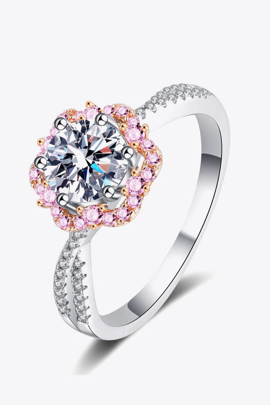Blush La Fleur 1K Moissanite Floral Ring
