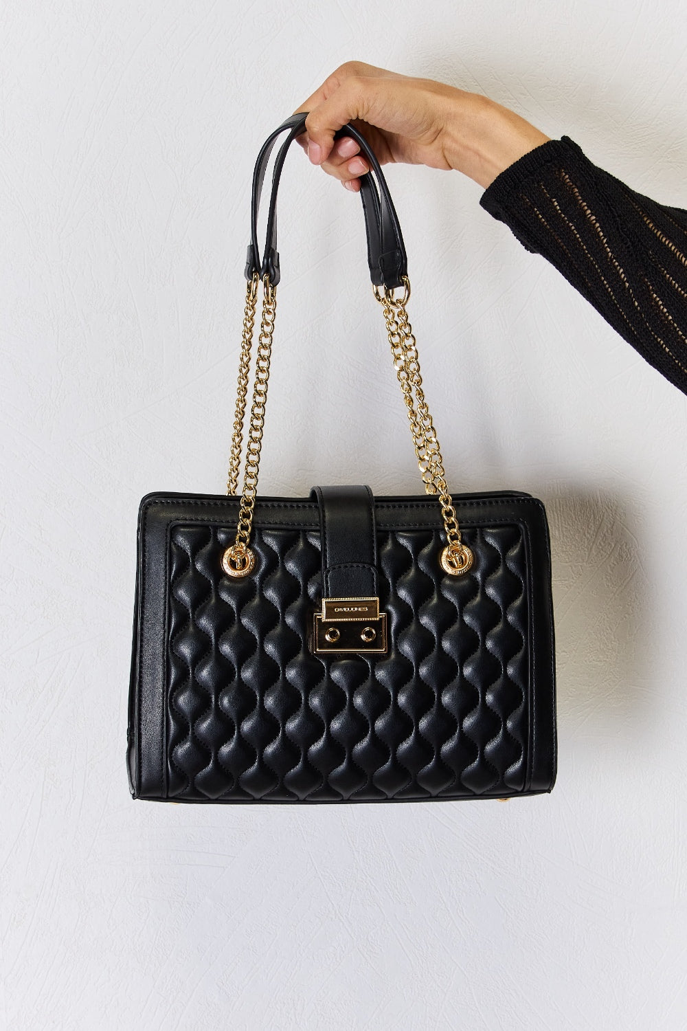 Opaque Shadow Box Leather Handbag