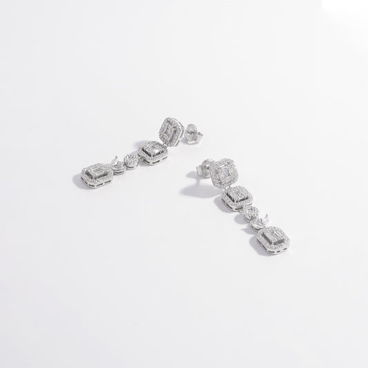 Prism Perfection Zircon Earrings S925