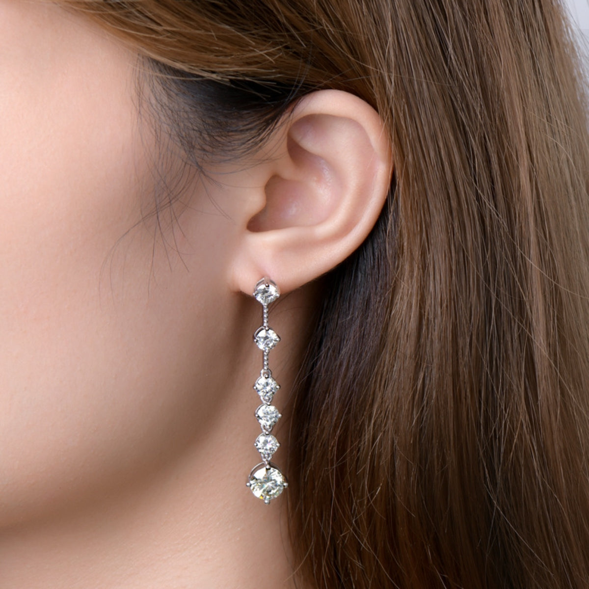 Cascade Falls Earrings 4K Moissanite 925 Sterling Silver
