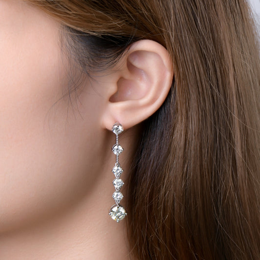 Cascade Falls Earrings 4K Moissanite 925 Sterling Silver