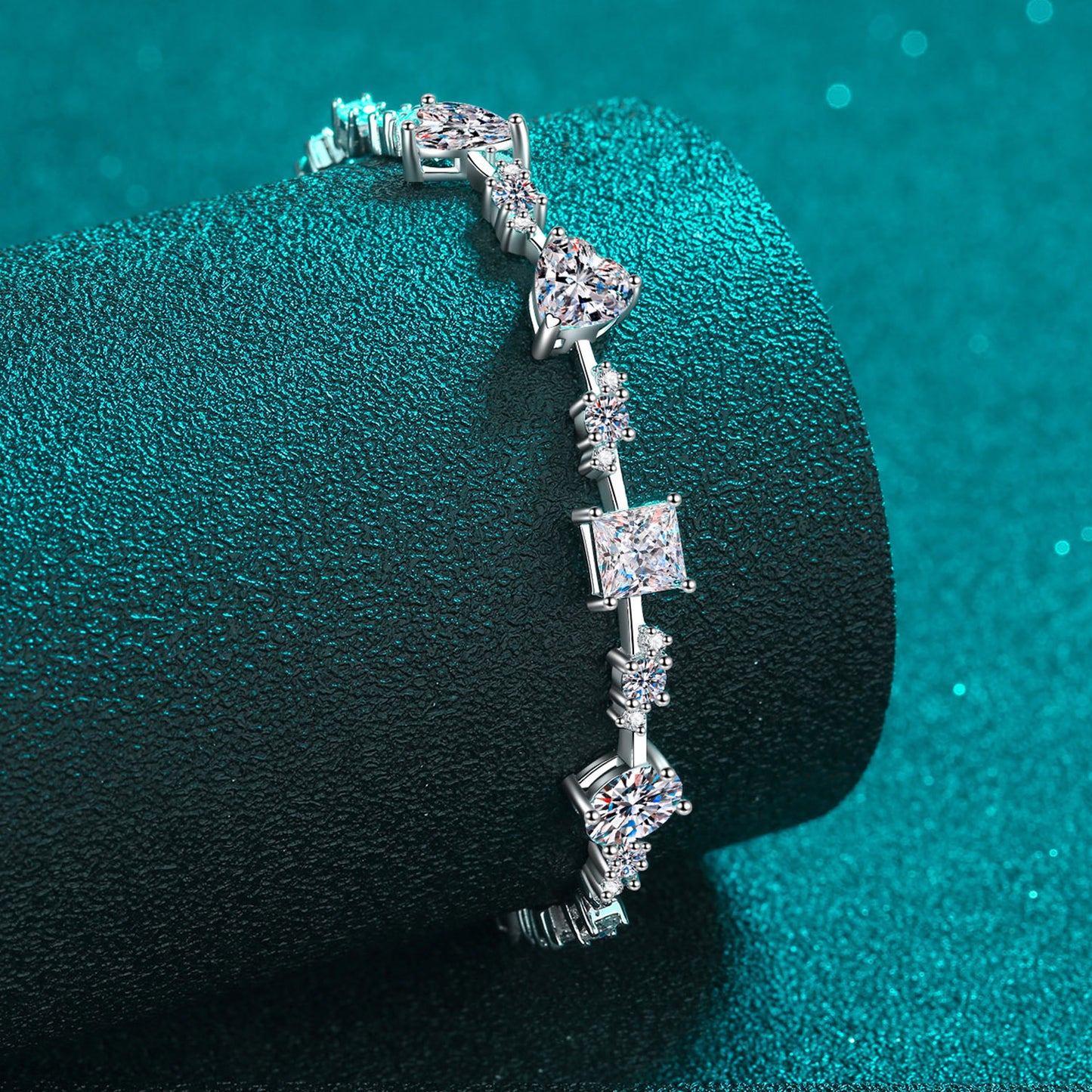 Serenity Shine Bracelet featuring Moissanite & 925 Sterling Silver