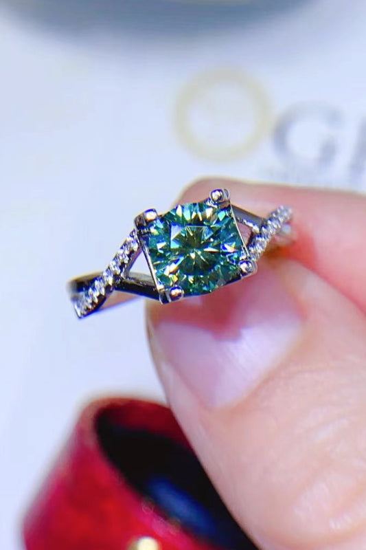 Mint to Be Moissanite Ring