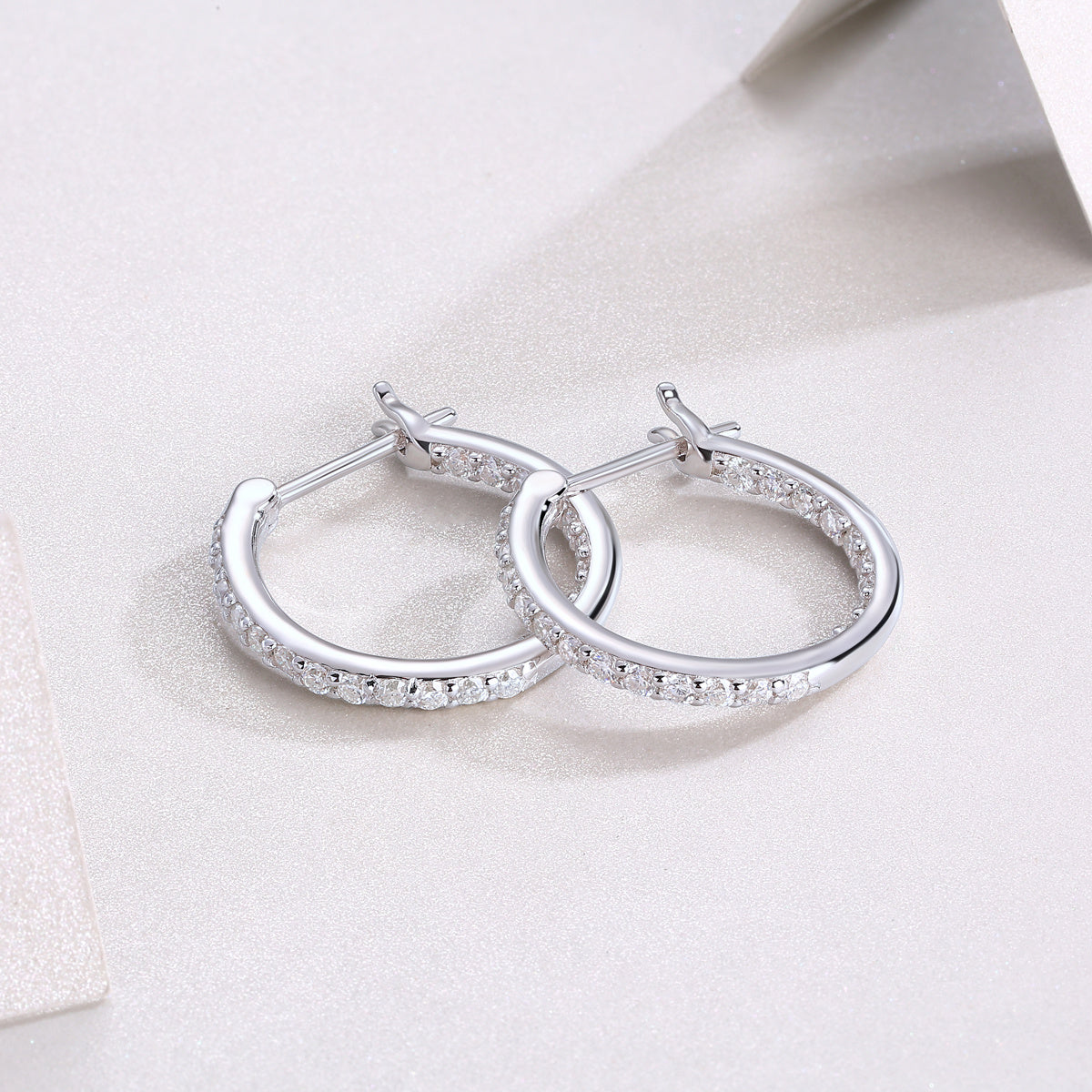 Celeste Moissanite Hoop Earrings