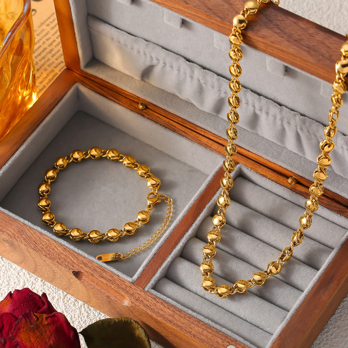 Fashion 18K Gold-Plated Titanium Steel Bracelet