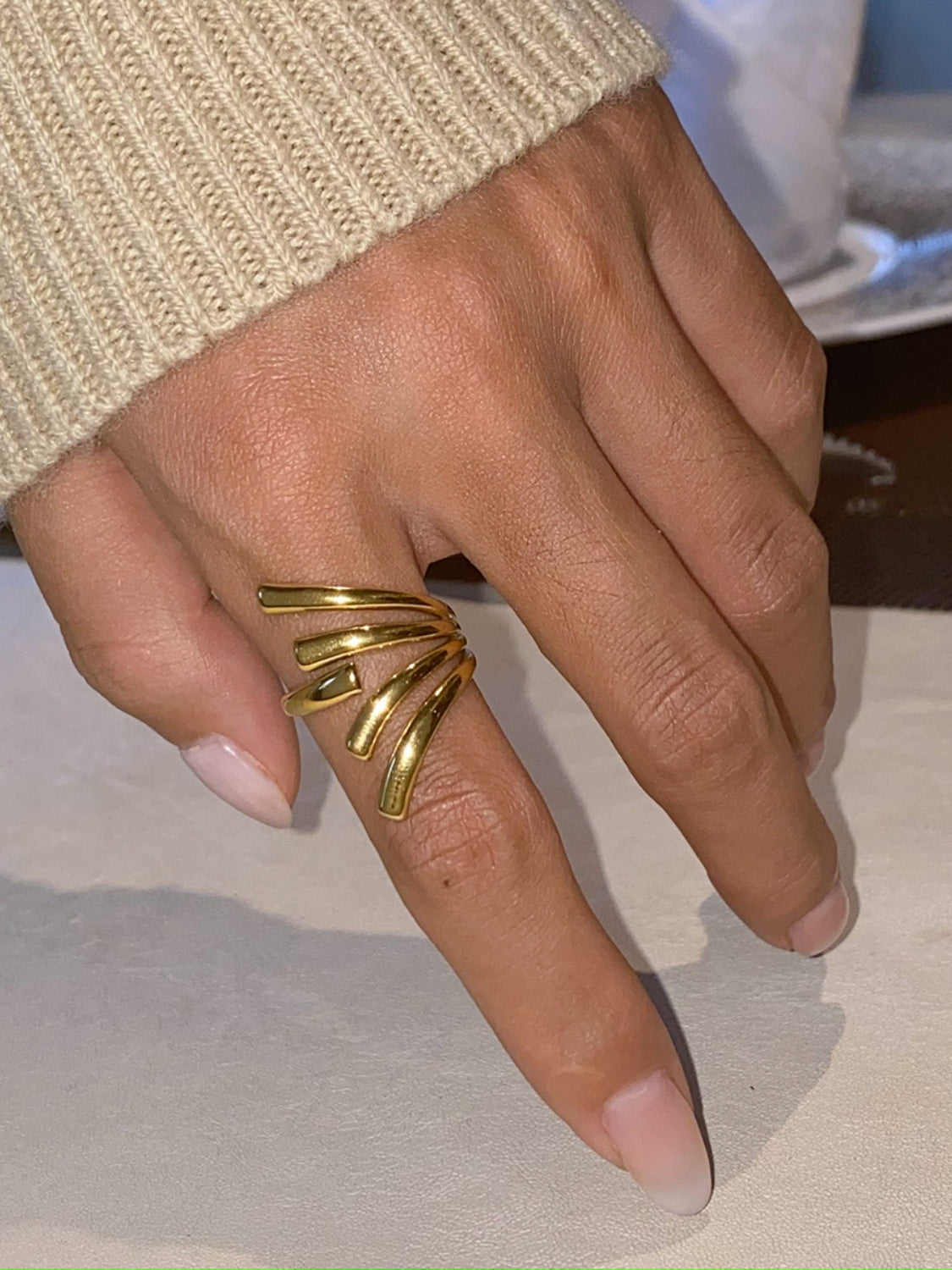 Wave Goodbye 18K Gold-Plated Ring