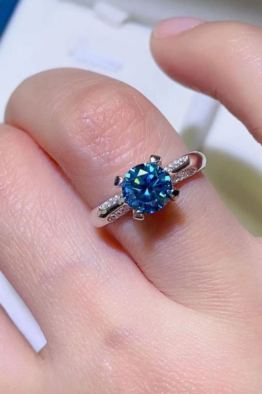 Blue Skies 1 Carat Moissanite Ring