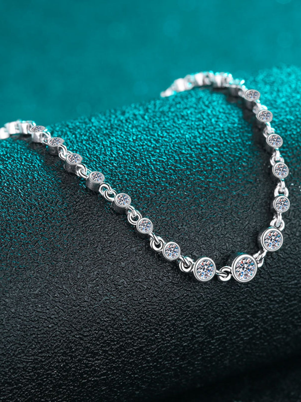 Horizons Moissanite Bracelet 925 Sterling Silver Platinum Plated