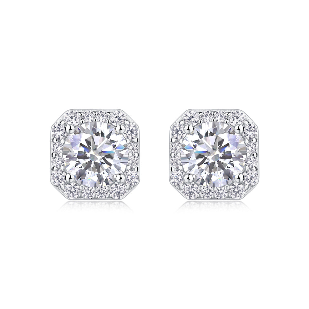 Center Stage Moissanite Stud Earrings