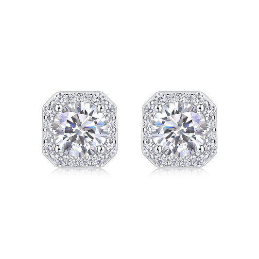 Center Stage Moissanite Stud Earrings