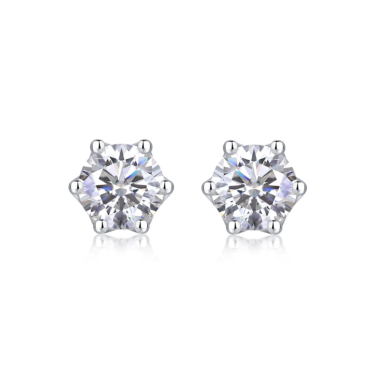 Bella Bloom Moissanite Stud Earrings