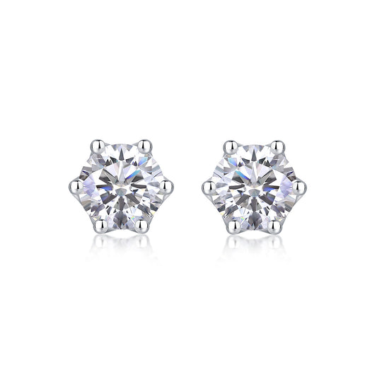 Bella Bloom Moissanite Stud Earrings
