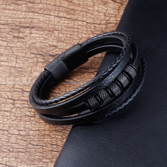Multi-layer Leather Cord Bracelet