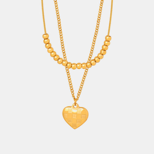 Heart Pendant Double-Layer Fashion Necklace