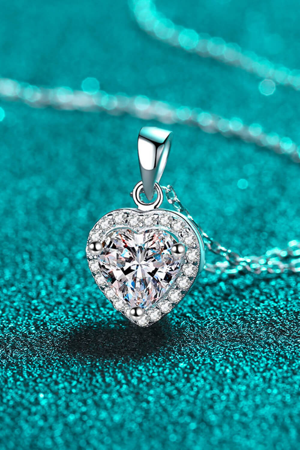 Hearts of Fire Moissanite Pendant Chain Necklace