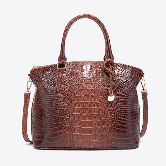 Ombre Satchel Croc Embossed Handbag