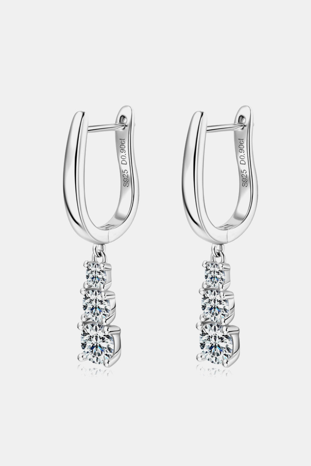 Drip Moissanite &  925 Sterling Silver Earrings