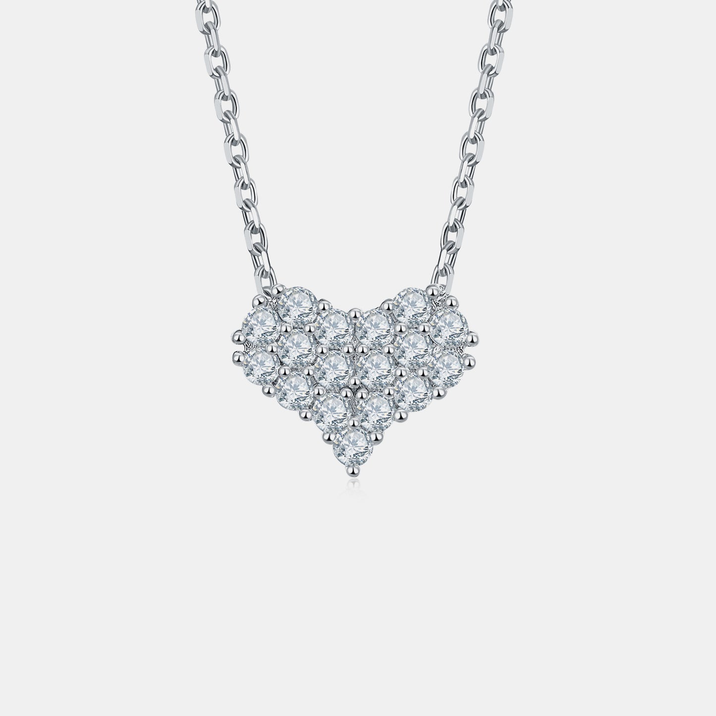 The Sweetheart Necklace Moissanite 925 Sterling Silver
