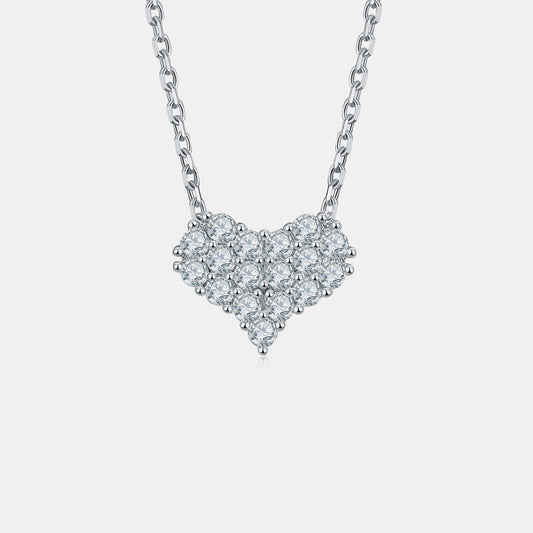 The Sweetheart Necklace Moissanite 925 Sterling Silver