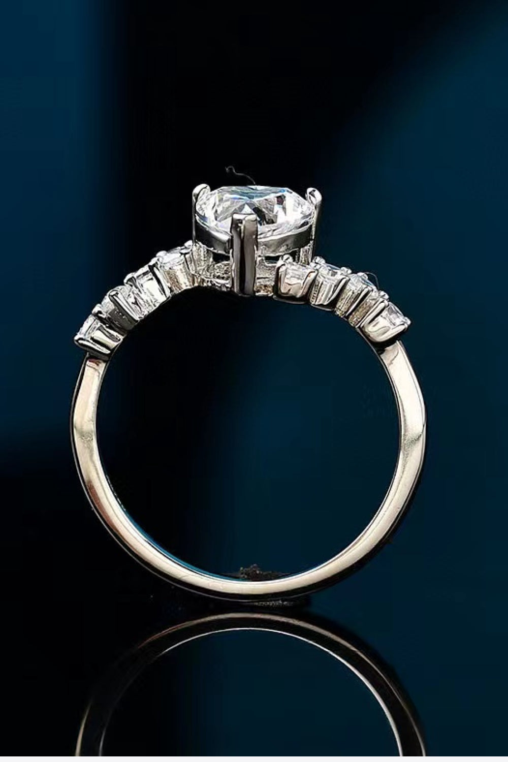 Heart Harmony Moissanite 925 Sterling Silver Ring
