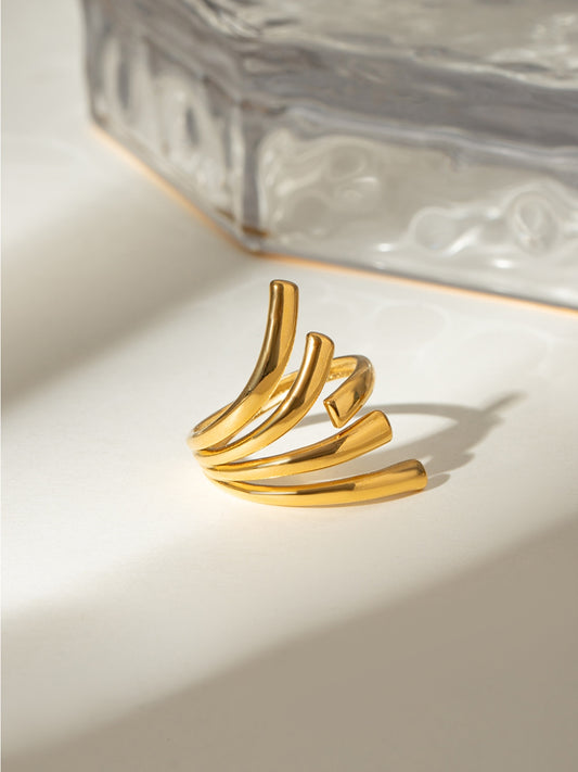 Wave Goodbye 18K Gold-Plated Ring