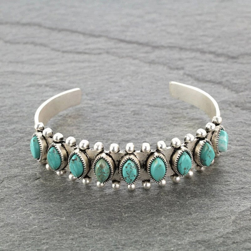 Faux Turquoise Cuff Bracelet
