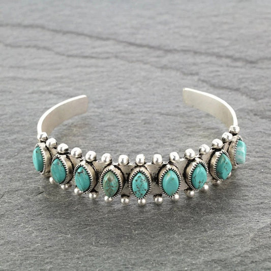 Faux Turquoise Cuff Bracelet
