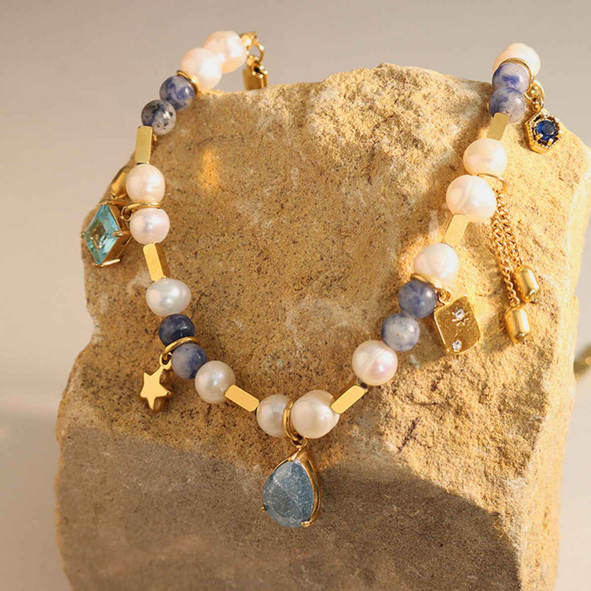 Charmed 18K Gold-Plated Beaded Necklace