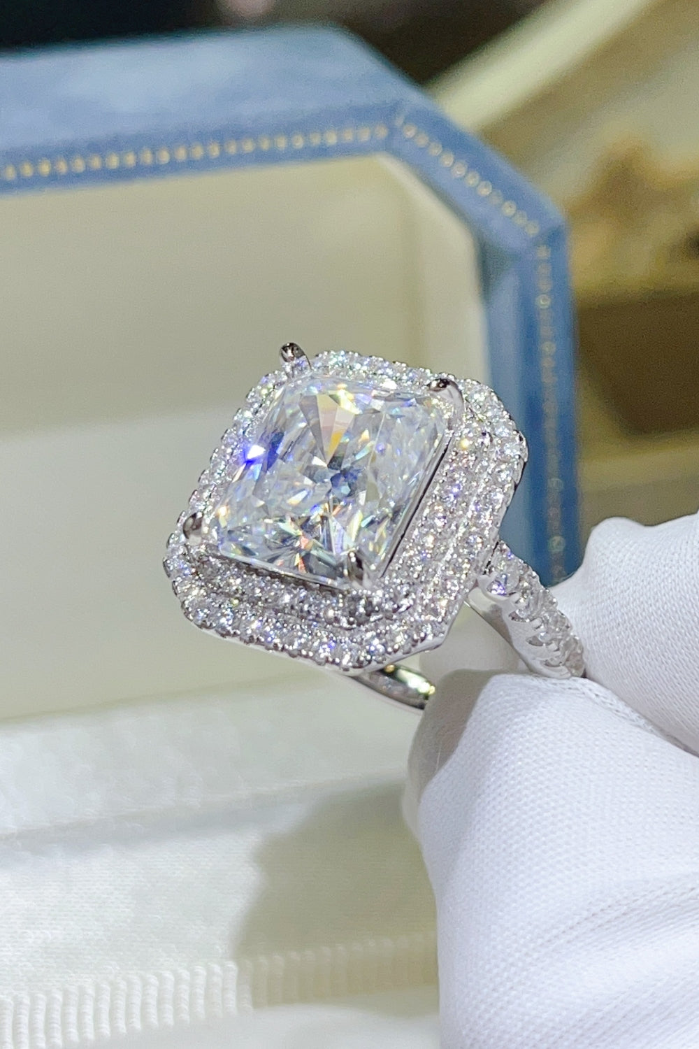 Cubic Dazzle 2 Carat Moissanite 925 Sterling Silver Ring