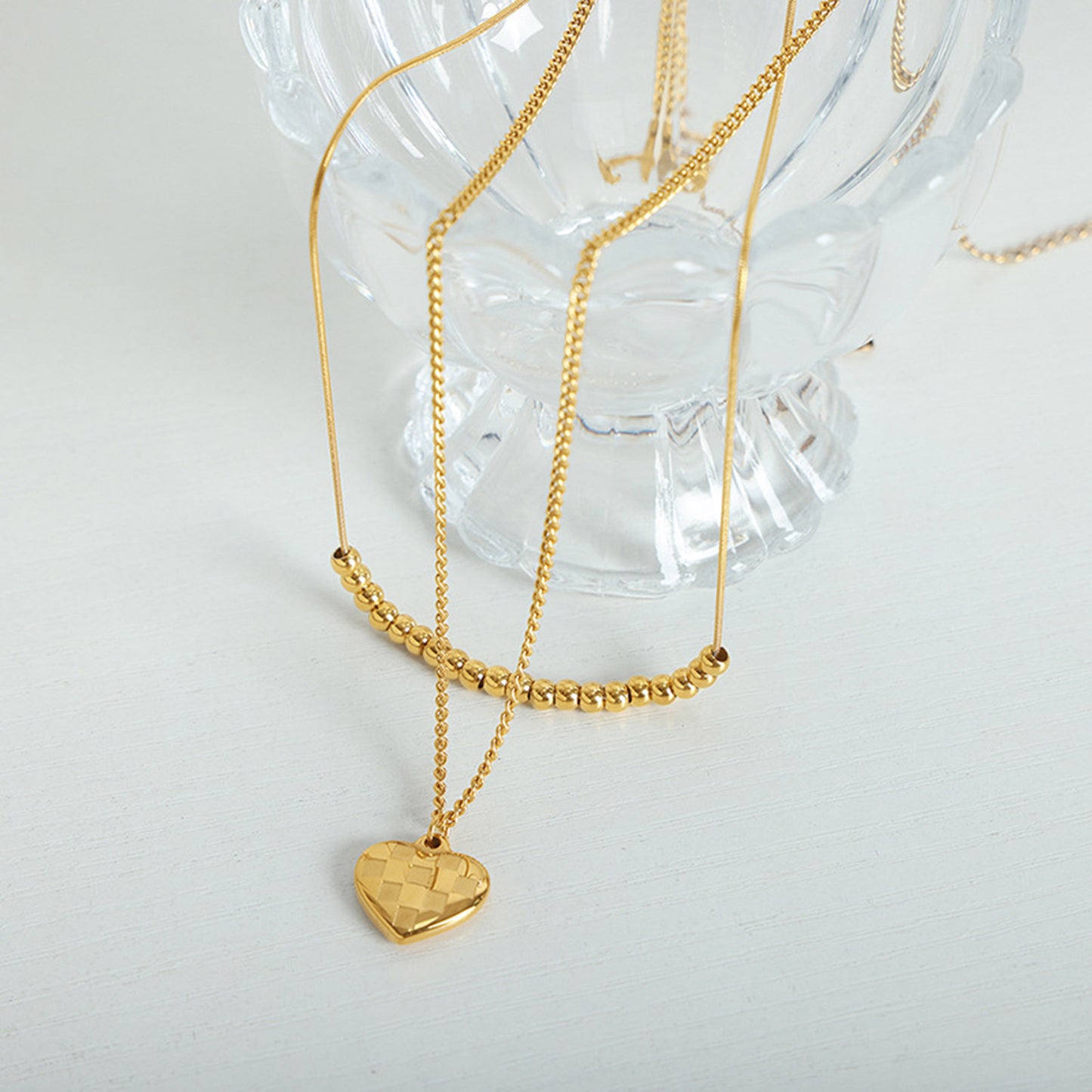 Heart Pendant Double-Layer Fashion Necklace