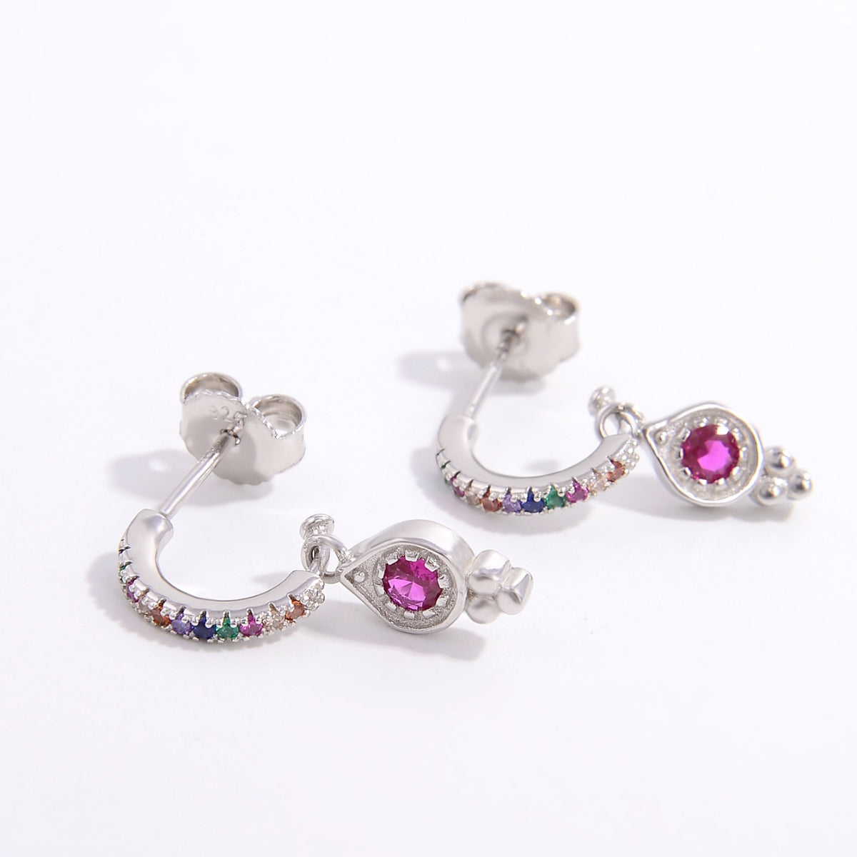 Dazzling Drip Zircon Earrings in 925 Sterling Silver