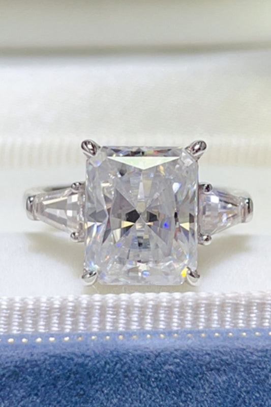 Cubic Charm 5 Carat Moissanite 925 Sterling Silver Ring