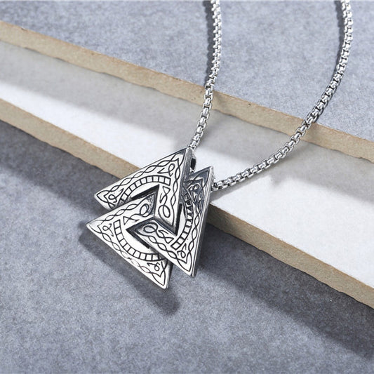 Viking Triangle Pendant Necklace